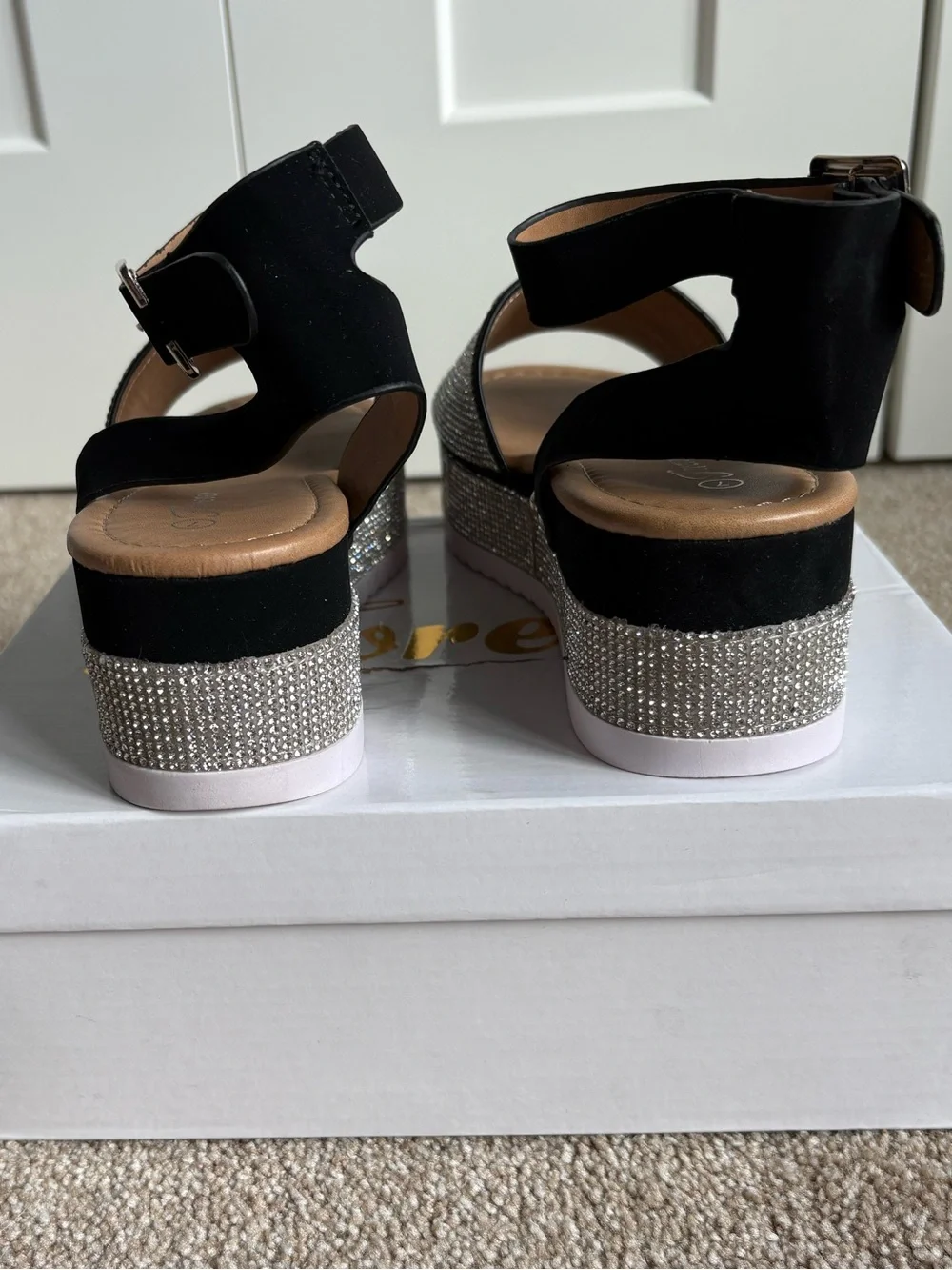 Rhinestone Platform Sandal